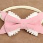 Retail  Cute bow headband Fabric Bows with soft nylon hairband Newborn Headbands Bow Knot for photo 