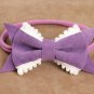 Retail  Cute bow headband Fabric Bows with soft nylon hairband Newborn Headbands Bow Knot for photo 