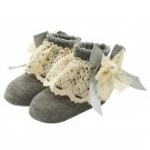 1 Pair Lace Floral Socks for 0-12 Months Cute Toddlers Infants Cotton Ankle Bow Socks Baby Girls Pri