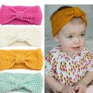 TWDVS Kids knot Crochet Turban Headband Newborn Cotton Wrap Hair elastic Band Headwear Ring Hair Acc