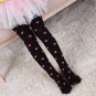 Fashion Heart Printed Baby Legging Children Girls Candy Color Pantyhose Velvet Stockings FJ88