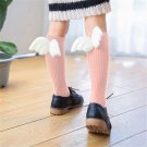 Toddler Socks Baby Cartoon Knee High Socks With WING Children Black White Sock Baby Girl Leg Warmers