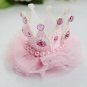 1pcs Lovely Girls Crown Pearl Princess Hair Clip Pink Tiaras Barrette Headwear hair accessories for