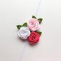 Headband Bebe Girl Triple Felt Rose Flower Hair band Kids Children Christmas Headwear Princess Photo