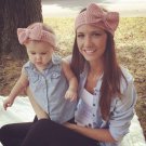 2Pcs/set Mom and Baby Matching Handmade Knit Bow  Headband Women Headband Infant Kids Crochet Hair b