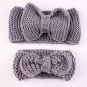 2Pcs/set Mom and Baby Matching Handmade Knit Bow Headband Women Headband Infant Kids Crochet Hair b