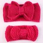 2Pcs/set Mom and Baby Matching Handmade Knit Bow Headband Women Headband Infant Kids Crochet Hair b
