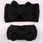 2Pcs/set Mom and Baby Matching Handmade Knit Bow Headband Women Headband Infant Kids Crochet Hair b