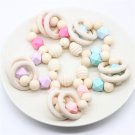 Woodiness Pacifier BPA Free Baby Teether Hand made Funny Colorful Bead Clip Holder Pacifier Clips So