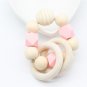 Woodiness Pacifier BPA Free Baby Teether Hand made Funny Colorful Bead Clip Holder Pacifier Clips So
