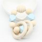 Woodiness Pacifier BPA Free Baby Teether Hand made Funny Colorful Bead Clip Holder Pacifier Clips So