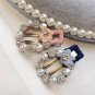 New Baby Hair Clips rhinestone Pearls Hairpins Children Hair Accessories Flower Wrapped Bow With Pea