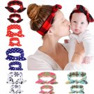 Naturalwell Mom And Me Matching Turban Headband Mom Daughter Headwrap Watercolor Floral Print Hair A