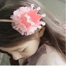 2017 Fashion Girls Kids Headband Lovely Lace Princess Imperial Crown Hairband For Bling Head Dress T