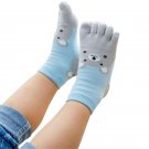 New Design Cute Cartoon Bear Five Toes Socks Kids Socks Girl Boy Children Hosiery Five Fingers Socks