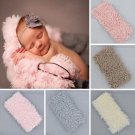 Newborn Photo Props Faux Fur Blanket Baby Photography Backdrops Background Fleece Blanket Swaddle Wr