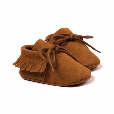 PU Suede Leather Newborn Baby Boy Girl Moccasins Soft Moccs Shoes Bebe Fringe Soft Soled Non-slip Fo