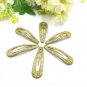 2017 Sale Real Children 6pcs Hair Clips Korean Fashion 4.8cm Kids Accessories Glittering Solid Hairp