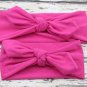 baby turban printing parent-child model bow tie elastic hair band adult children rabbit ears printin