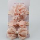 hot sale 3pc new baby girl elastic flower headband children skinny stretchy Bowknot elastic hair Ban