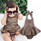 Newborn Baby Girl Boy Clothes Leapord Bodysuit Dress Ruffles Jumpsuit Outfits One pieces Summer Clot