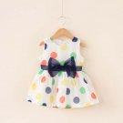 0-2 Year Baby Girl Dresses Summer Girls Bow Vest Dress Infant Girl Sleeveless Dot Dress Baby Birthda