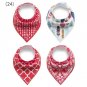 4Pcs Cotton Baby Bandana Bibs Kids Cute Soft Bavoir Newborn Toddler Triangle Scarf BIB Infant Burp C
