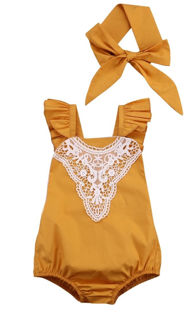 Newborn Infant Clothing Cotton Kids Baby Girl Romper Jumpsuit Lace Sunsuit Outfits One-pieces