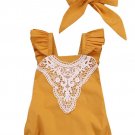 Newborn Infant Clothing Cotton Kids Baby Girl Romper Jumpsuit Lace Sunsuit Outfits One-pieces