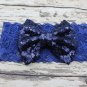 2017 NEW Chic Bow with Lace Headband Big Bow Lace Headband Newborn Girl Headband Kids Sequin Headwea