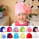 Baby Flower Hat Newborn Girl Cotton Beanie Cap Peony Flower Infant Spring Hat Children Accessories R