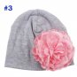 Baby Flower Hat Newborn Girl Cotton Beanie Cap Peony Flower Infant Spring Hat Children Accessories R