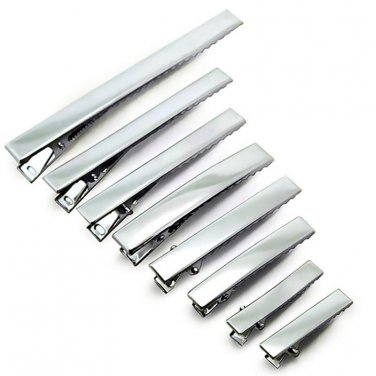 100pcs Metal Single Prong Alligator Hair Clip Barrette Metal Crocodile Clip Metal Hair Clip for Hair