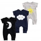 Baby Boy Romper Girls Jumpsuit Kids Clothes Summer Newborn Cotton Baby Body Suit Cartoon Moon Short 