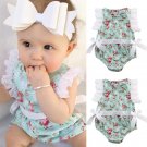 Cute Newborn Toddler Baby Girl Clothing Flower Bow Cute Clothes Lace Floral Bodysuit Outfits Summer 