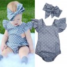 NEW Fashion Summer  Bodysuits Toddler Baby Girls Dot Bodysuits Clothes Sunsuit Jumpsuit Outfits Set 