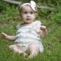 Baby Lace Rompers Infant Lace Romper with Straps Ribbon Bow Kids Jumpsuit Baby Girls Lace Ruffled Pe