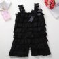 Baby Lace Rompers Infant Lace Romper with Straps Ribbon Bow Kids Jumpsuit Baby Girls Lace Ruffled Pe