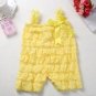 Baby Lace Rompers Infant Lace Romper with Straps Ribbon Bow Kids Jumpsuit Baby Girls Lace Ruffled Pe