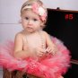 Princess Plum Peacock Feather Tutu Skirt with Vintage Headband Newborn Photography Props Baby Tutu S
