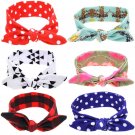 1 PC Lovely Kids Girls Bow Knot DIY Headband Bunny Rabbit Ears Hairband Elastic Turban Bow Knot Head