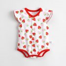 Baby Rompers Hot Summer New Baby Girls Clothes Floral Print Casual Stawberry Short-sleeved Jumpsuit 