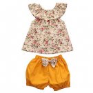 Toddler Infant Baby Girl Clothing Set Outfits Floral Shirt Tops Short Sleeve Flower Shorts Pants 2pc