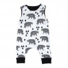 Fashion Baby Romper 2017 Summer Infant Kids Boy Girl Sleeveless Animal Print Romper Jumpsuit Outfit 