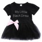 Black Bow Short Sleeve O-Neck Cotton Summer Baby Toddler Top Bow-knot Plaids Dress Outfit Kids Cotto