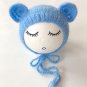 Newborn Mohair Ear Bear Hat Bonnet Baby Infant Photography Props Cap Gorro Bebe Handmade Knitted Ha
