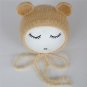 Newborn Mohair Ear Bear Hat Bonnet Baby Infant Photography Props Cap Gorro Bebe Handmade Knitted Ha