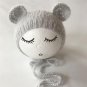 Newborn Mohair Ear Bear Hat Bonnet Baby Infant Photography Props Cap Gorro Bebe Handmade Knitted Ha