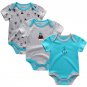 3PCS/LOT Baby Bodysuit Newborn Bebe Boy Girl Clothing 100%Cotton Short Sleeves O-Neck Striped Floral