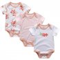 3PCS/LOT Baby Bodysuit Newborn Bebe Boy Girl Clothing 100%Cotton Short Sleeves O-Neck Striped Floral